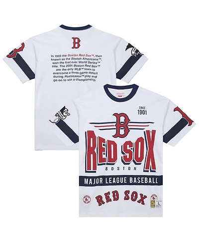 Mitchell & Ness Men's White Boston Red Sox Cooperstown Collection Team Origins Premium T-Shirt