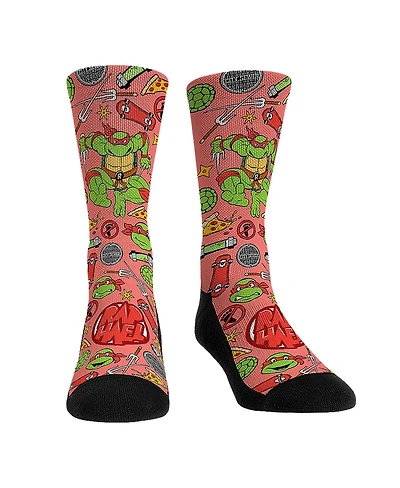 Rock Em' Men's and Women's Teenage Mutant Ninja Turtles Raphael Kaboom Crew Socks