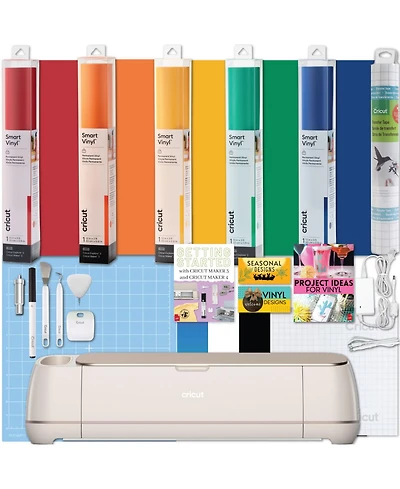 Cricut Maker 4 Cutting Machine with Rainbow Smart Vinyl Bundle