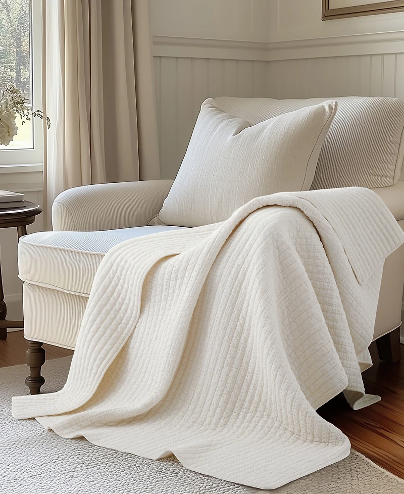 Levtex Loden Stone Washed Quilted Throw, 50" x 60"