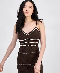 Freshman Juniors' Sleeveless Crochet Midi Dress
