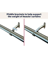 Hlc.me Wrap Around Room Darkening Grommet Curtain Rod - Adjustable Telescoping