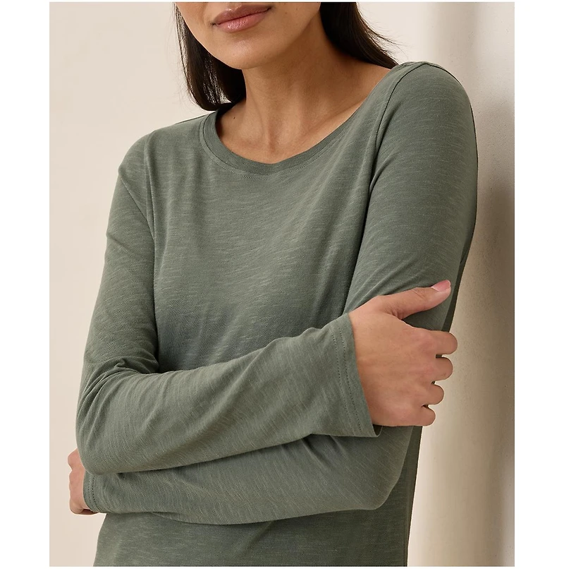 Pact Women's Organic Cotton Featherweight Slub Long Sleeve Tee