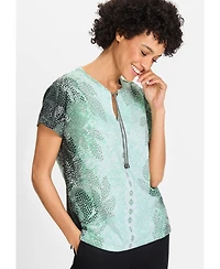 Olsen Women's Panneaux Print Tunic T-Shirt