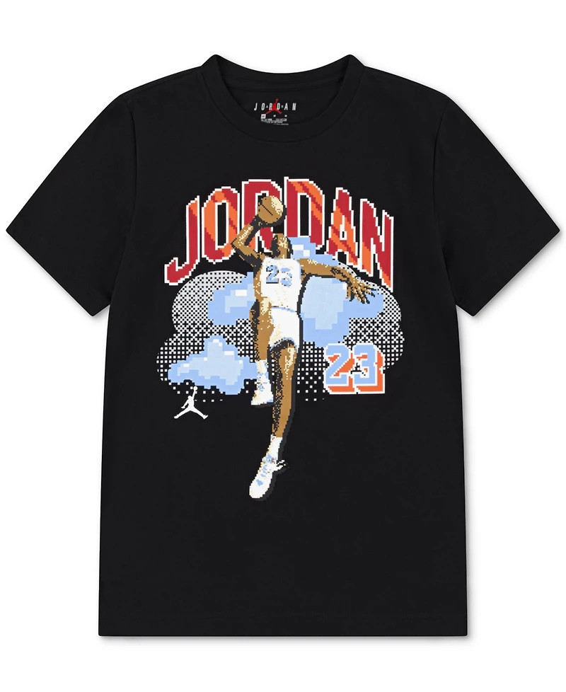 Jordan Big Boys Short-Sleeve Pixel Graphic T-Shirt