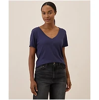 Pact Women's Organic Cotton Featherweight Slub V-Neck Tee
