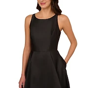 Adrianna Papell High-Low Mikado Gown