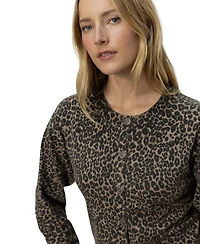 Sanctuary Women's Must-Have Animal-Print Long-Sleeve Cardigan