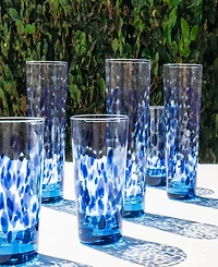 Abode Homewares Talavera Goblet Glasses, Set of 6