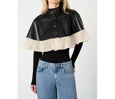 WeWoreWhat Women's Ruffle Cropped Cape