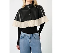 WeWoreWhat Women's Ruffle Cropped Cape