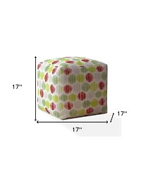 Cotton Pouf Ottoman with Polka Dots – Chic and Comfortable
