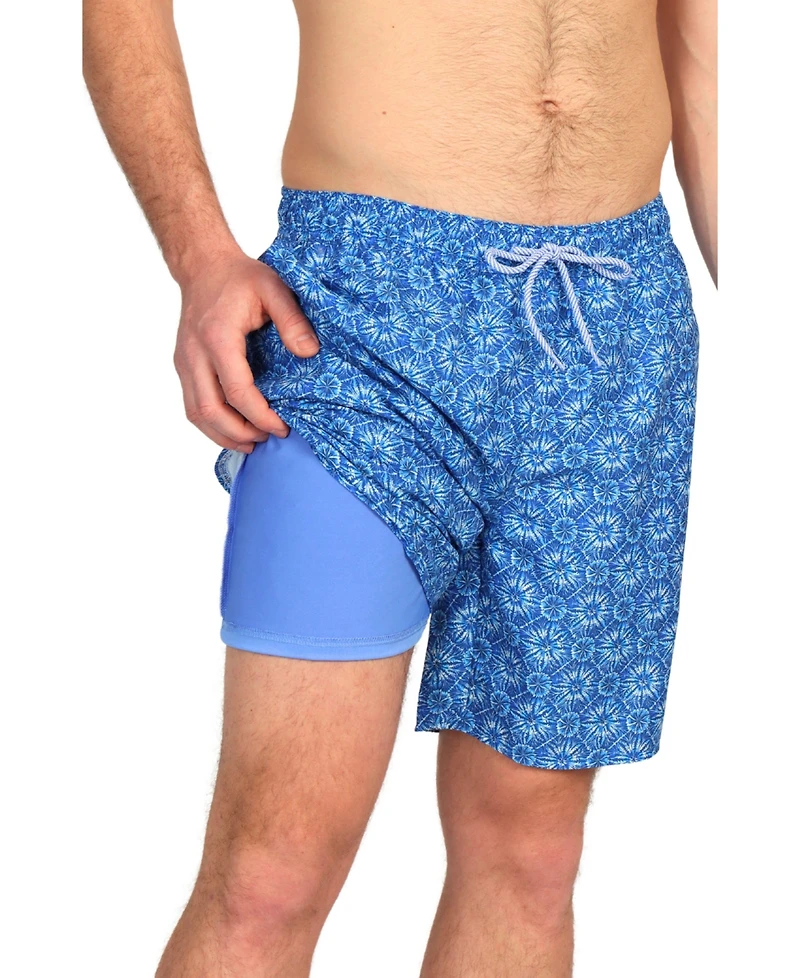 Tailorbyrd Men's Tie Dye Bursts Swim Shorts
