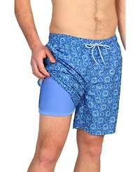 Tailorbyrd Men's Tie Dye Bursts Swim Shorts