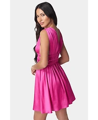 Bebe Women's Elastic Waist Skater Dress