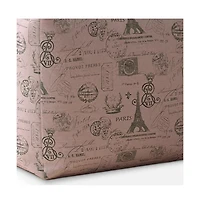 Twill Pouf Ottoman with Paris Design – Chic and Versatile
