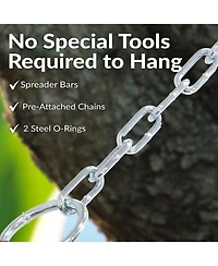 Large Double Wide Two-Person Polyester Rope Hammock with Spreader Bars - 600 lb Weight Capacity