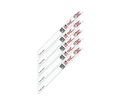 Milwaukee 48-00-5187 9" 14 Tpi Thin Kerf Sawzall Reciprocating Saw Blades (5 Pack)