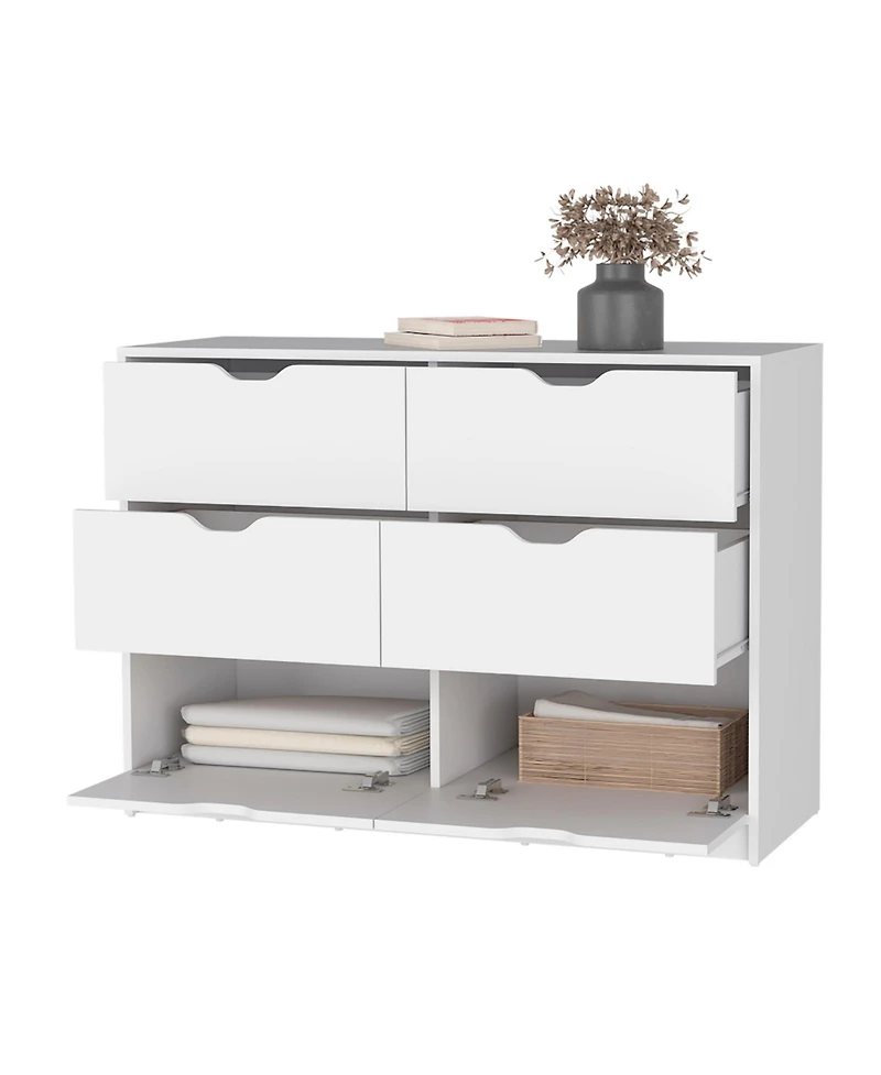 Manufactured Wood 6-Drawer Dresser – Minimalist Design