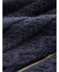 Celtic & Co. Women's British Wool Cable Zip Cardigan