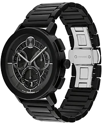 Movado Men's Bold Evolution 2.0 Swiss Quartz Chrono Ionic Plated Black Steel Watch, 42mm