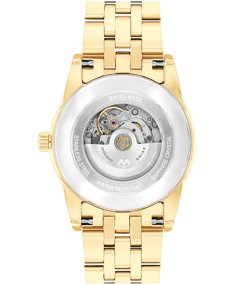 Movado Women's Museum Classic Swiss Automatic Yellow Pvd Watch, 33mm