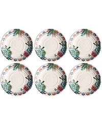Abode Homewares Desert Succulent 6-Pc. Dinner Plates, Service For 6