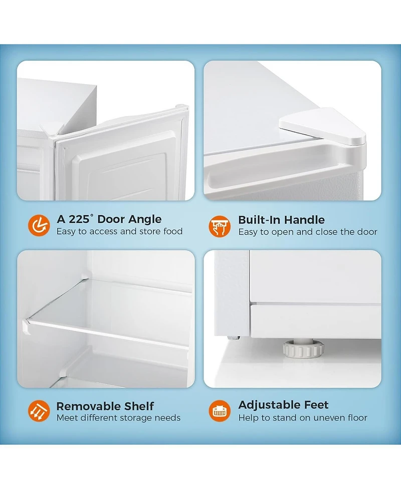 Zafro Upright Freezer, 6.0 Cu.ft Deep Freezer with Reversible Single Door,Removable Shelves, Small Stand Up Freezer with Adjustable Thermostat for Hom