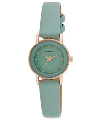 Laura Ashley Women's Quartz Green Leather Watch, 24mm