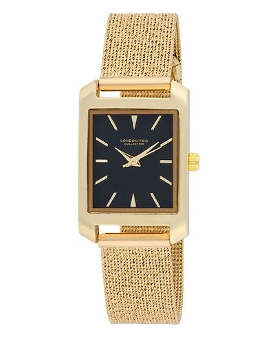 London Fog Unisex Warwick Gold Alloy Mesh Watch, 25mm