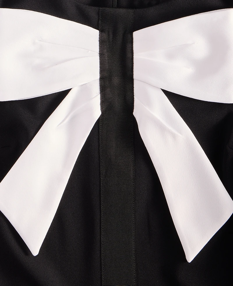 Karl Lagerfeld Paris Women's Bow-Front Scuba-Crepe Sheath Dress
