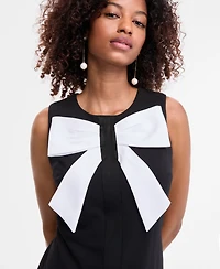 Karl Lagerfeld Paris Women's Bow-Front Scuba-Crepe Sheath Dress