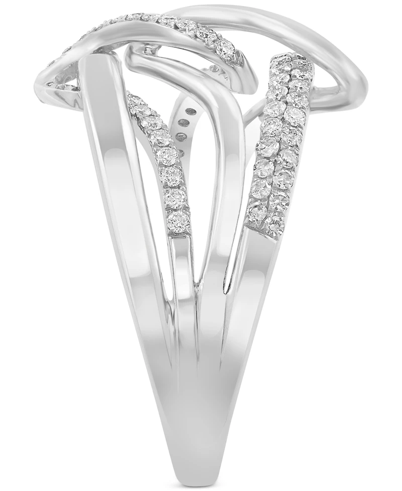 Effy Diamond Multirow Crossover Ring (1/2 ct. t.w.) in 14k White Gold