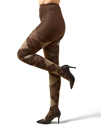 MeMoi Women's Textured Argyle Patterned Sweater Tights