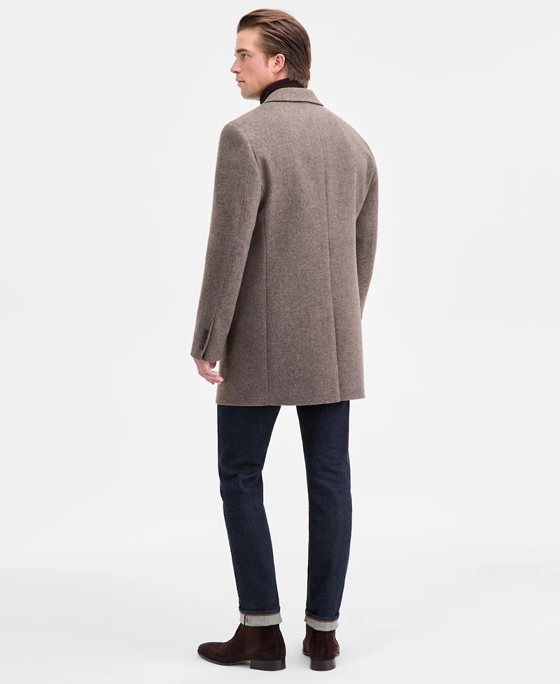 Calvin Klein Men's Prosper Wool-Blend Slim Fit Overcoat