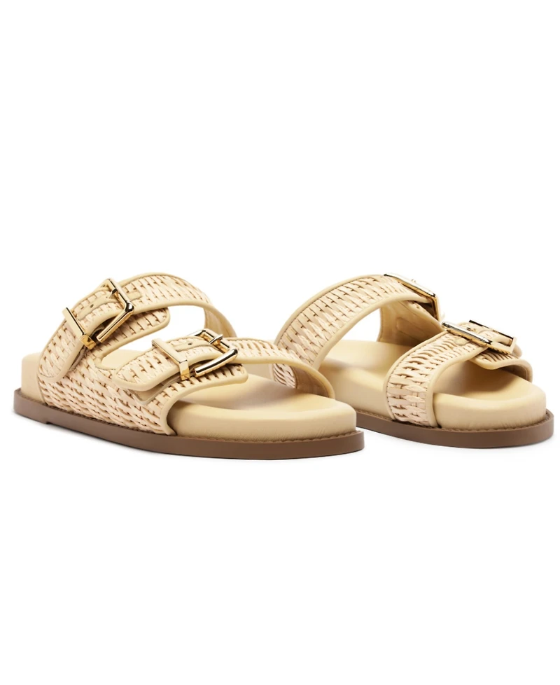 Schutz Women's Naomi Round Toe Flat Sandals