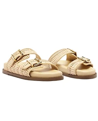 Schutz Women's Naomi Round Toe Flat Sandals