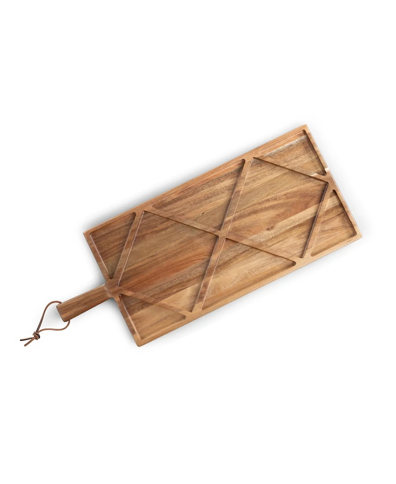 Toscana Acacia Grazing Charcuterie Sectioned Paddle Serving Board