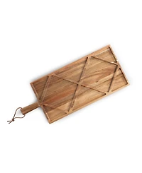 Toscana Acacia Grazing Charcuterie Sectioned Paddle Serving Board