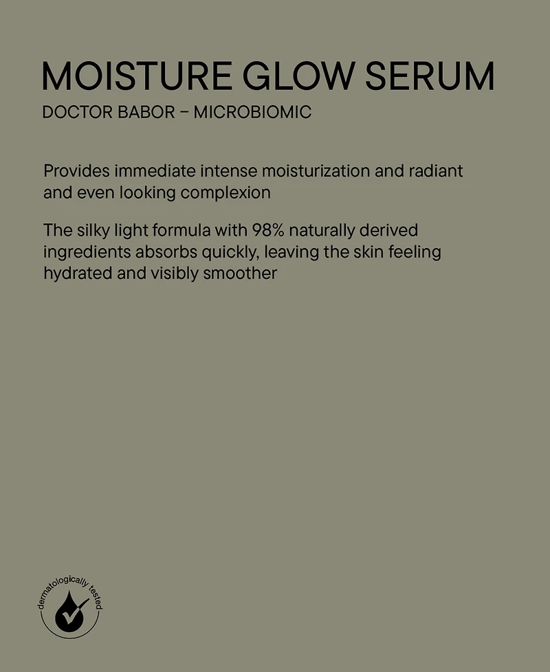 Babor Microbiomic Moisture Glow Serum, 1 oz.