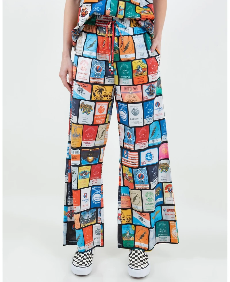 Meghan Fabulous Women's Grateful Dead Backstage Pass Print Pants