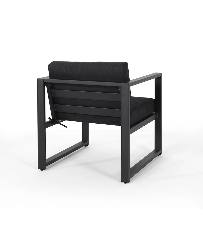 Streamdale Rustproof Oasis Aluminum Patio Chat Set with Plush Cushions