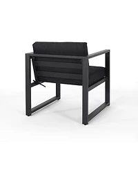 Streamdale Rustproof Oasis Aluminum Patio Chat Set with Plush Cushions