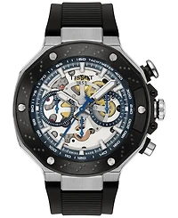 Tissot Men's Swiss Automatic Chronograph T-Race MotoGP Black Silicone Strap Watch 45mm