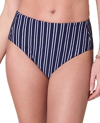 Andie Women's High Rise Nautical Stripe Bikini Bottoms