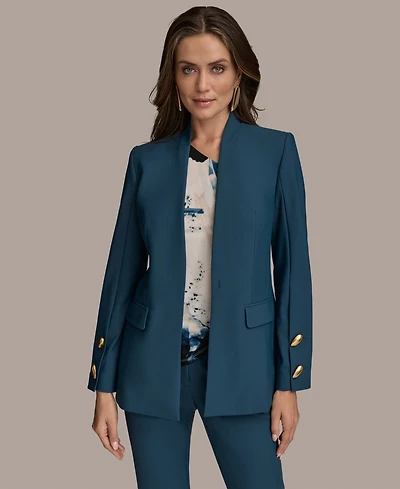 Donna Karan New York Women's Button-Sleeve Blazer, Regular & Petite