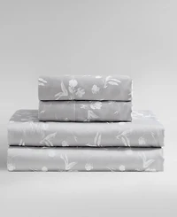 Closeout! Calvin Klein Printed 300-Thread Count Cotton Sateen 4-Pc. Sheet Set, King