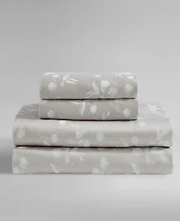 Closeout! Calvin Klein Printed 300-Thread Count Cotton Sateen 4-Pc. Sheet Set, King