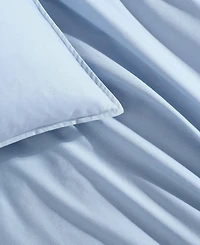 Calvin Klein Washed Percale Cotton Solid 3 Piece Comforter Set