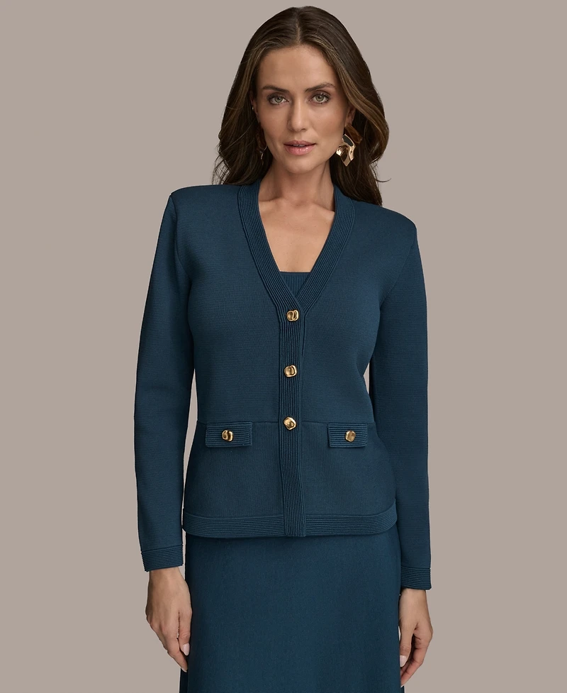 Donna Karan New York Women's V-Neck Cardigan